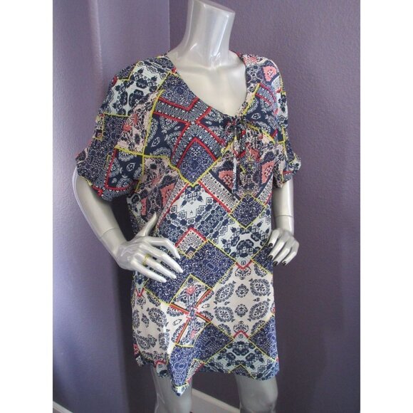 Gypsy 05 Dresses & Skirts - NWT Gypsy05 Bima Printed Silk Lace Front Dolman Sleeve Shift Mini Dress XS $242